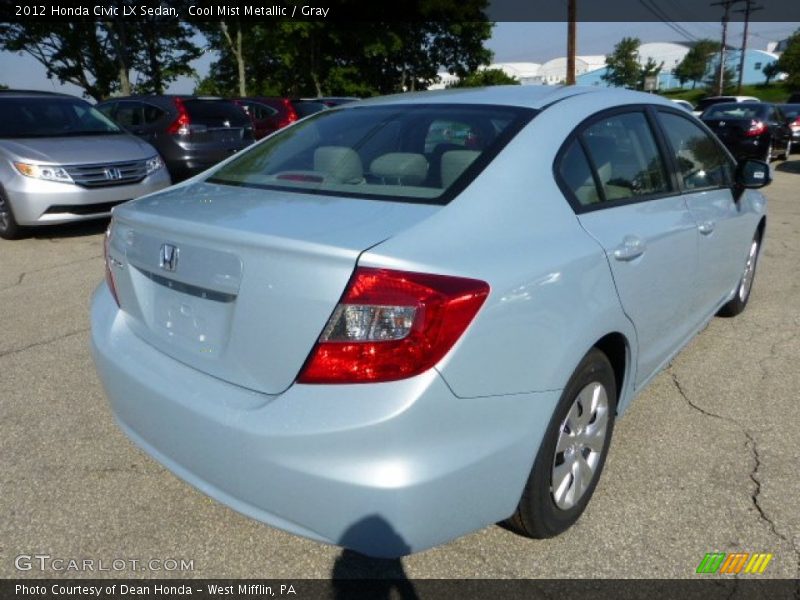 Cool Mist Metallic / Gray 2012 Honda Civic LX Sedan