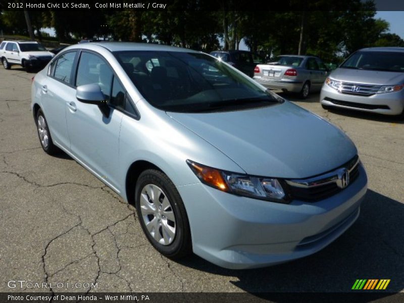Cool Mist Metallic / Gray 2012 Honda Civic LX Sedan
