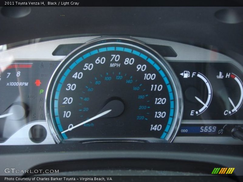 Black / Light Gray 2011 Toyota Venza I4