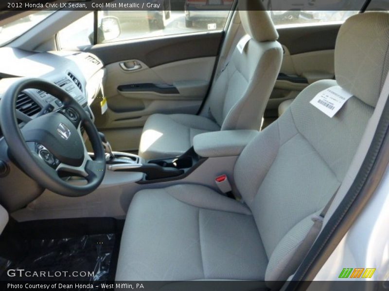 Cool Mist Metallic / Gray 2012 Honda Civic LX Sedan