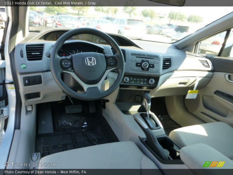 Cool Mist Metallic / Gray 2012 Honda Civic LX Sedan