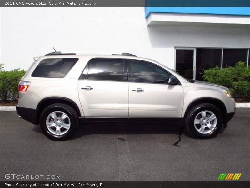 Gold Mist Metallic / Ebony 2011 GMC Acadia SLE