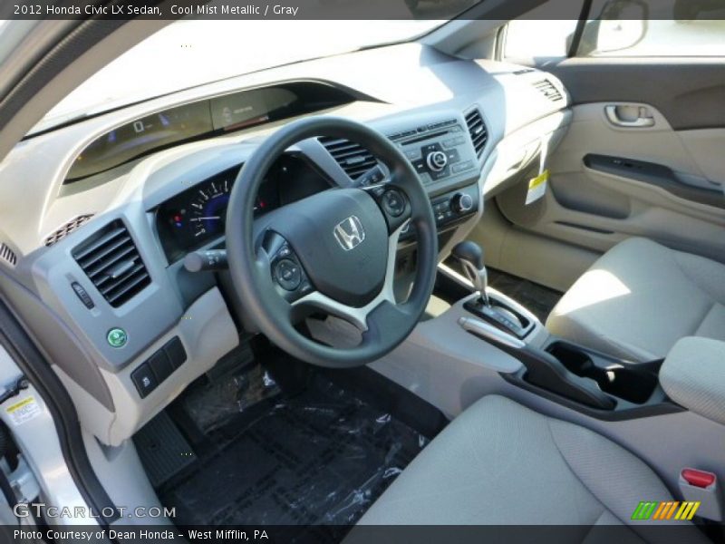 Cool Mist Metallic / Gray 2012 Honda Civic LX Sedan