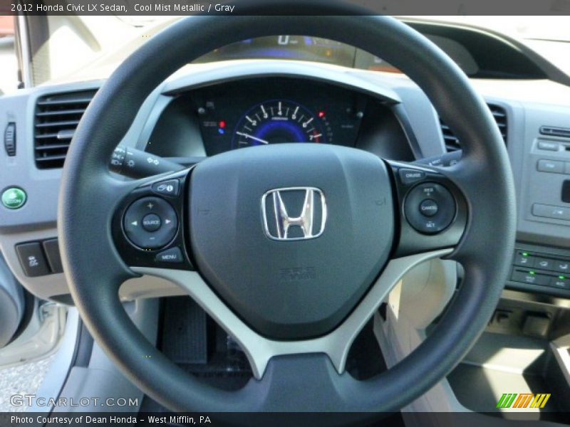 Cool Mist Metallic / Gray 2012 Honda Civic LX Sedan