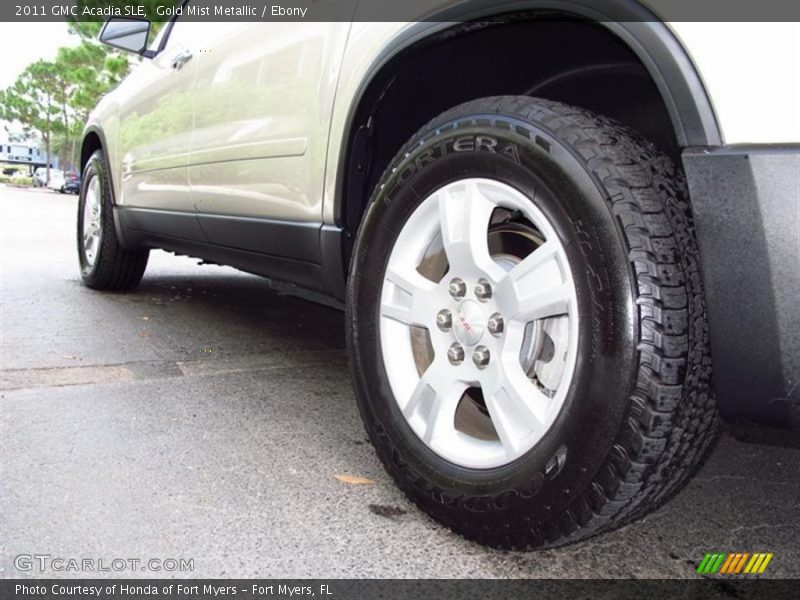 Gold Mist Metallic / Ebony 2011 GMC Acadia SLE