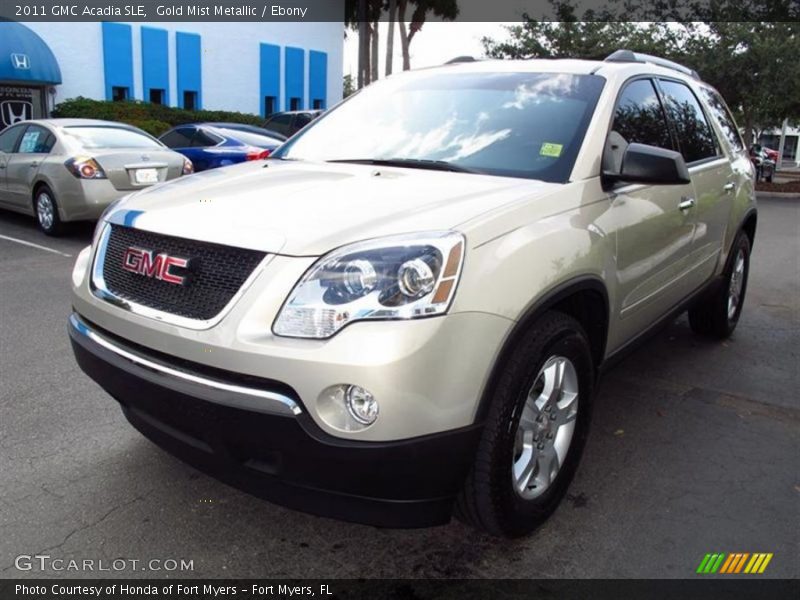 Gold Mist Metallic / Ebony 2011 GMC Acadia SLE