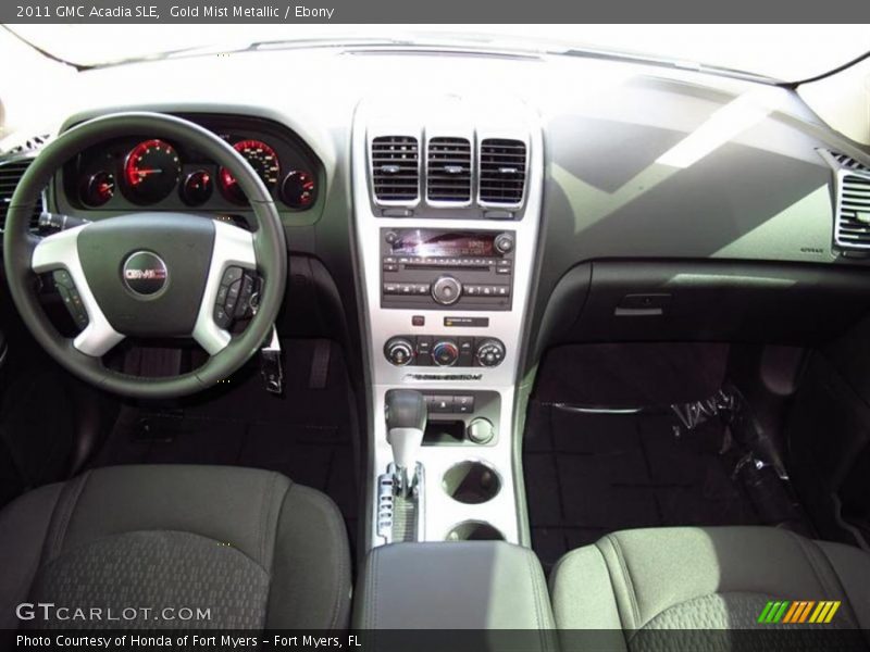 Gold Mist Metallic / Ebony 2011 GMC Acadia SLE