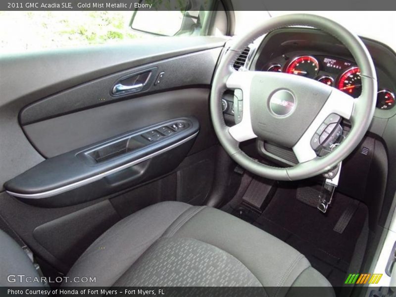 Gold Mist Metallic / Ebony 2011 GMC Acadia SLE