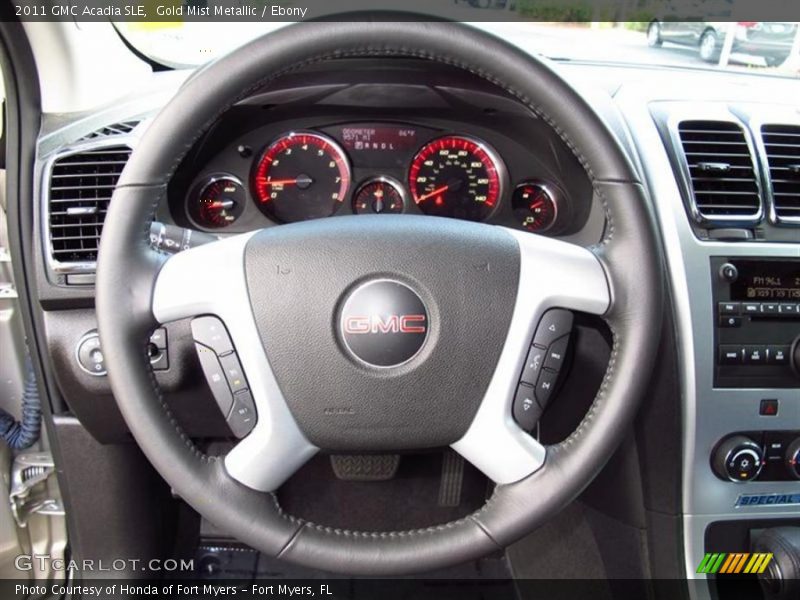 Gold Mist Metallic / Ebony 2011 GMC Acadia SLE
