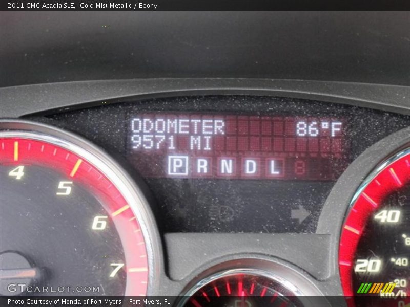 Gold Mist Metallic / Ebony 2011 GMC Acadia SLE