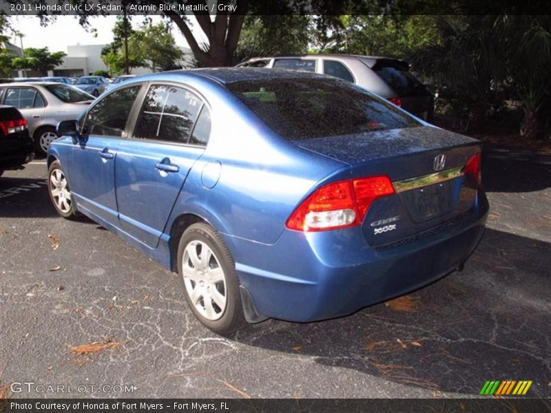 Atomic Blue Metallic / Gray 2011 Honda Civic LX Sedan