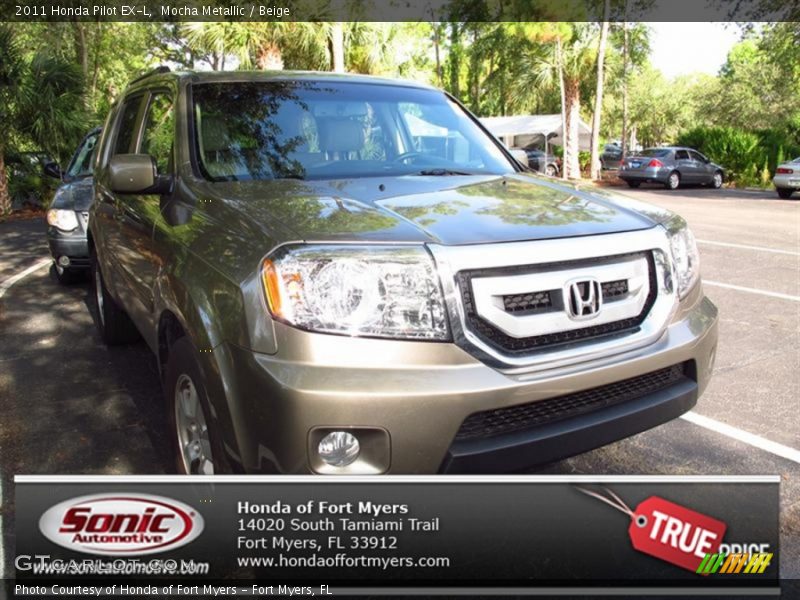 Mocha Metallic / Beige 2011 Honda Pilot EX-L