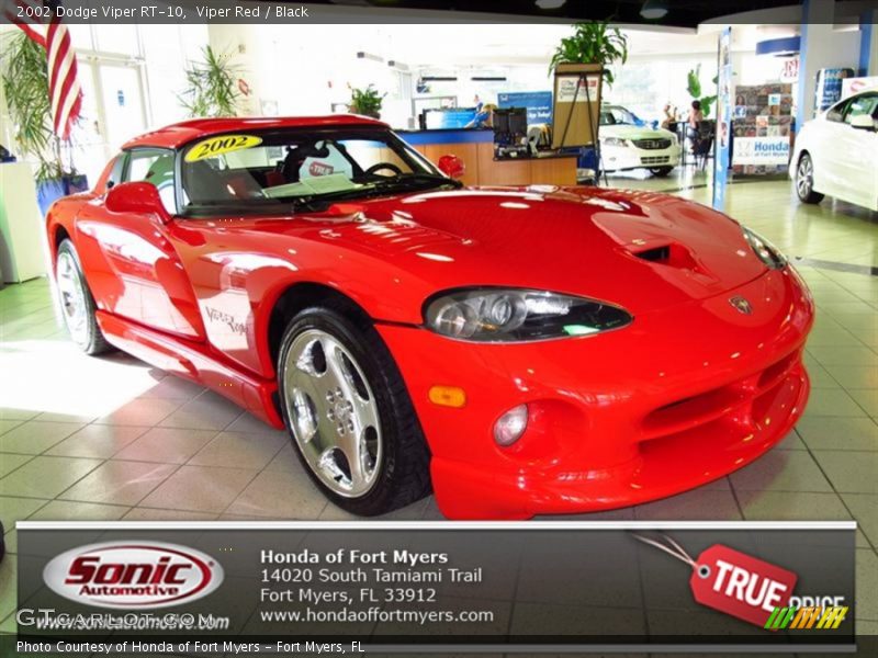 Viper Red / Black 2002 Dodge Viper RT-10
