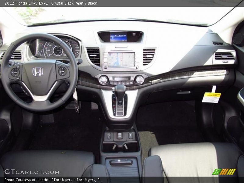 Crystal Black Pearl / Black 2012 Honda CR-V EX-L
