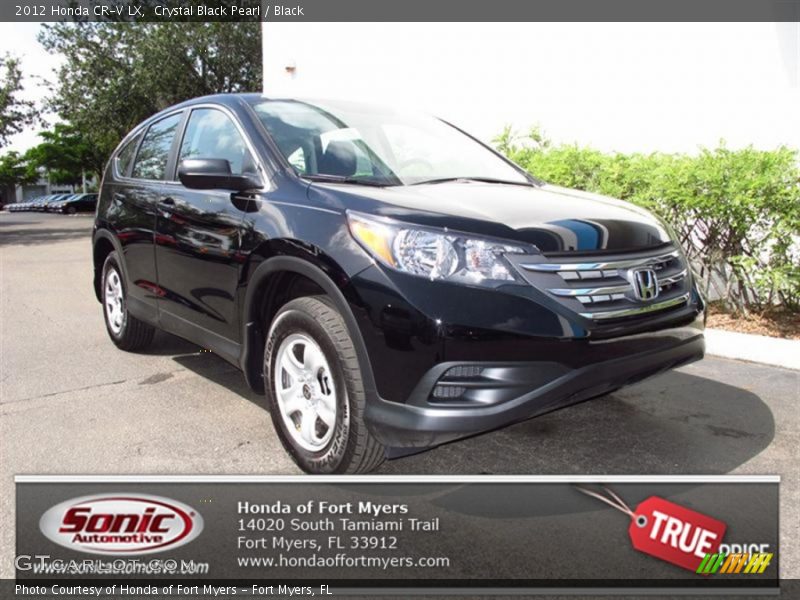 Crystal Black Pearl / Black 2012 Honda CR-V LX