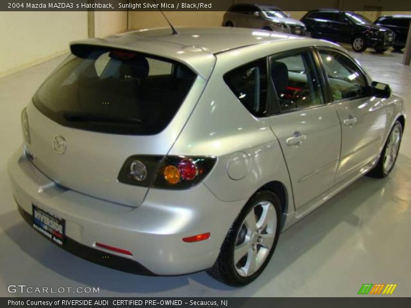 Sunlight Silver Mica / Black/Red 2004 Mazda MAZDA3 s Hatchback