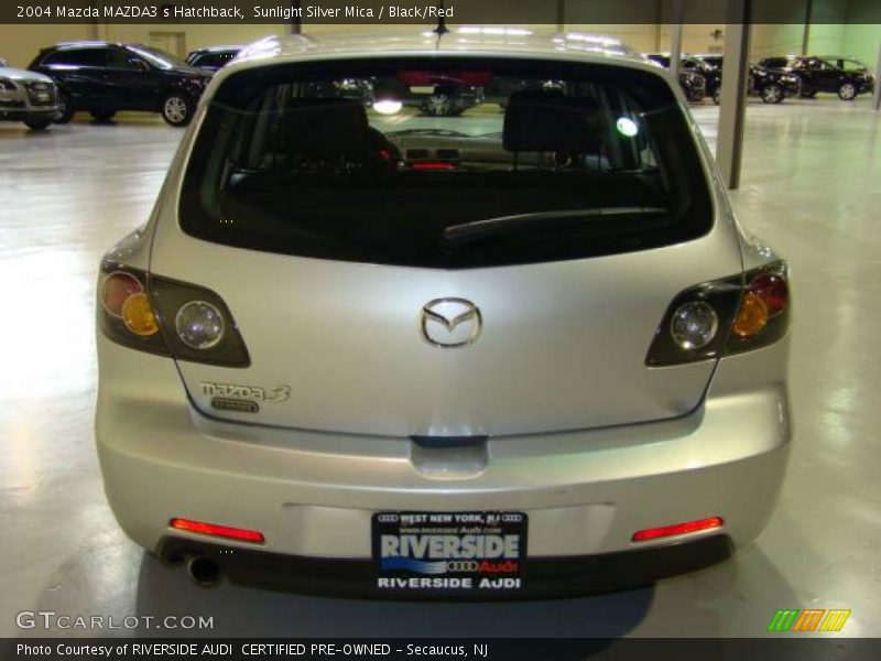 Sunlight Silver Mica / Black/Red 2004 Mazda MAZDA3 s Hatchback