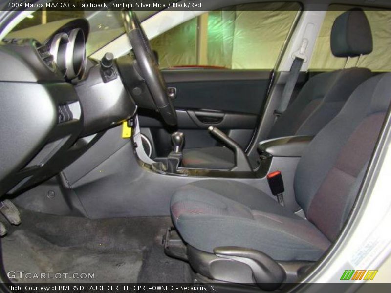 Sunlight Silver Mica / Black/Red 2004 Mazda MAZDA3 s Hatchback