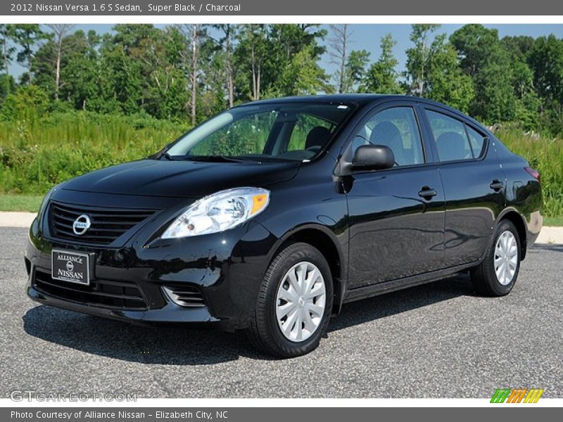 Super Black / Charcoal 2012 Nissan Versa 1.6 S Sedan