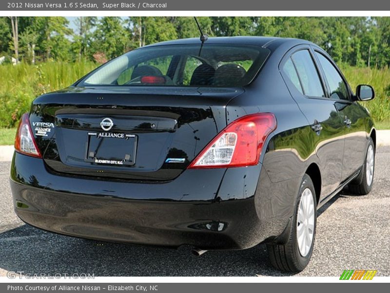 Super Black / Charcoal 2012 Nissan Versa 1.6 S Sedan