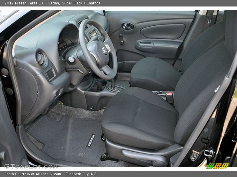 Super Black / Charcoal 2012 Nissan Versa 1.6 S Sedan