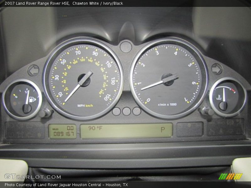 Chawton White / Ivory/Black 2007 Land Rover Range Rover HSE
