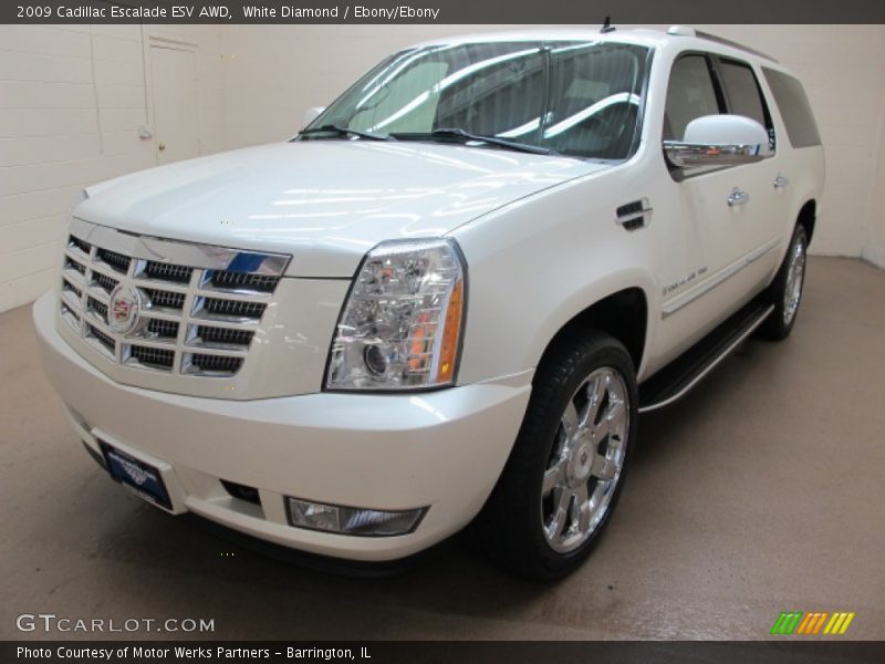 White Diamond / Ebony/Ebony 2009 Cadillac Escalade ESV AWD
