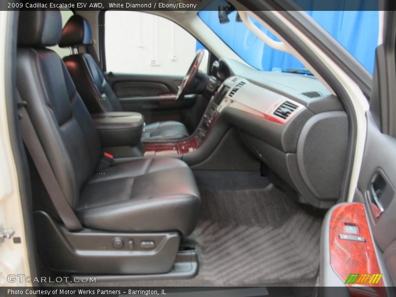 White Diamond / Ebony/Ebony 2009 Cadillac Escalade ESV AWD