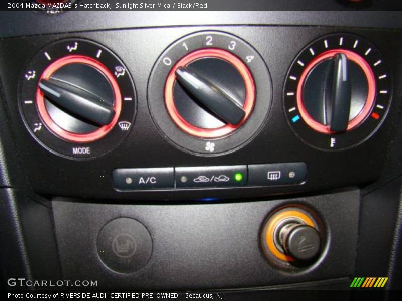 Sunlight Silver Mica / Black/Red 2004 Mazda MAZDA3 s Hatchback