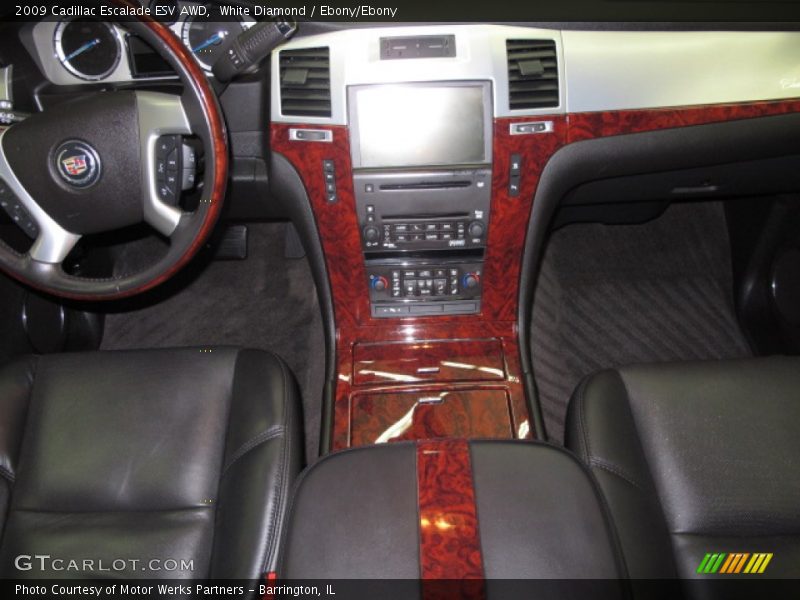 White Diamond / Ebony/Ebony 2009 Cadillac Escalade ESV AWD