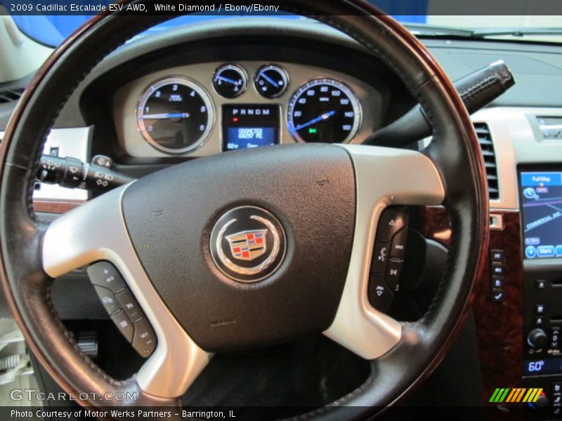 White Diamond / Ebony/Ebony 2009 Cadillac Escalade ESV AWD