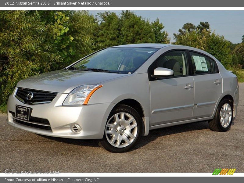 Brilliant Silver Metallic / Charcoal 2012 Nissan Sentra 2.0 S