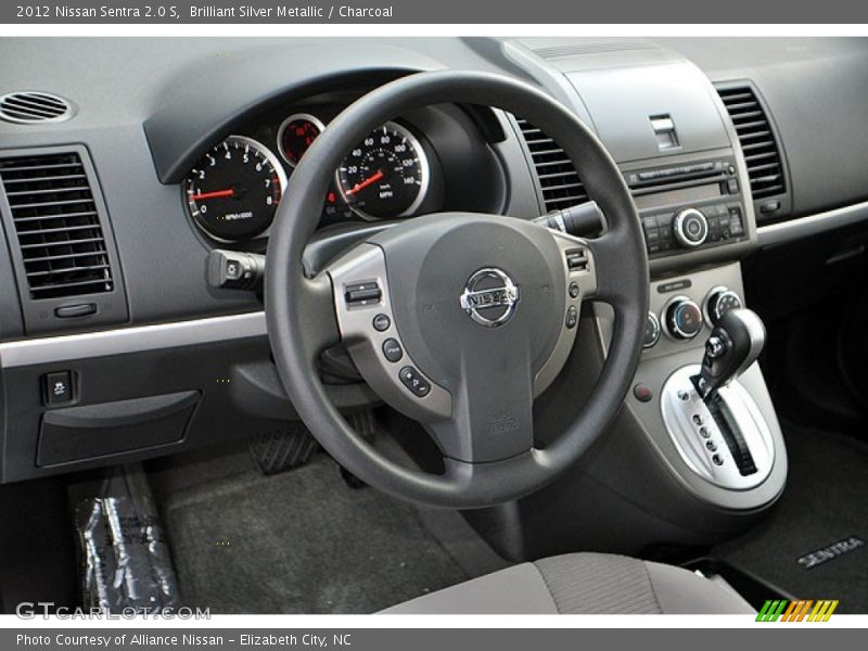 Brilliant Silver Metallic / Charcoal 2012 Nissan Sentra 2.0 S