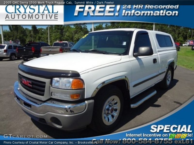 Summit White / Dark Pewter 2005 GMC Sierra 1500 Work Truck Regular Cab