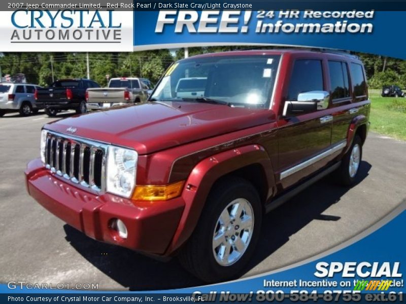 Red Rock Pearl / Dark Slate Gray/Light Graystone 2007 Jeep Commander Limited