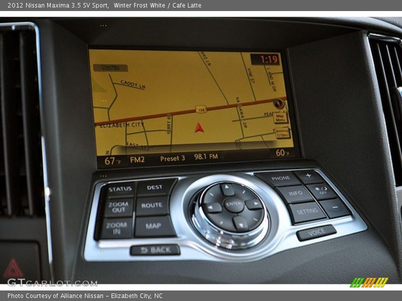 Navigation of 2012 Maxima 3.5 SV Sport