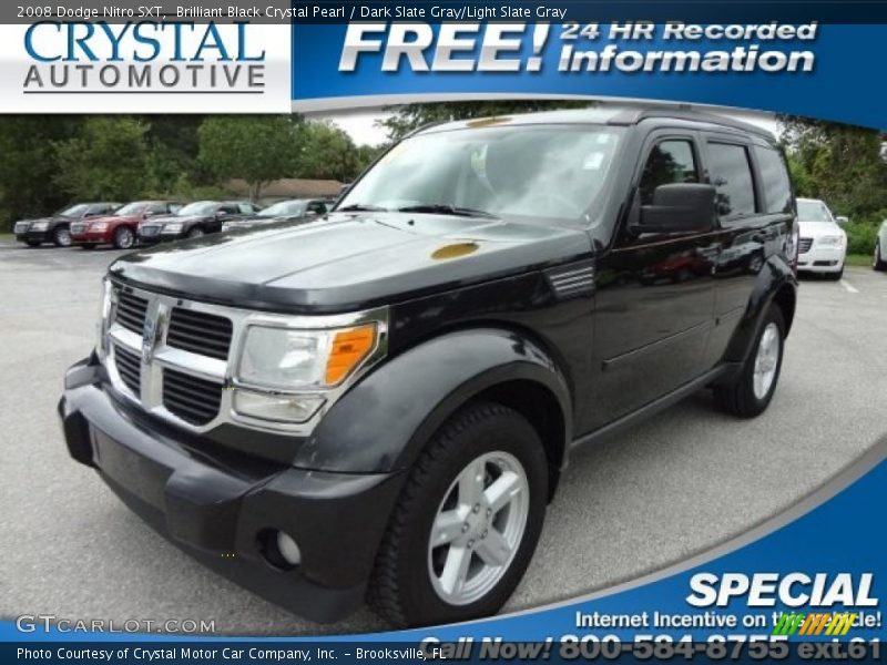 Brilliant Black Crystal Pearl / Dark Slate Gray/Light Slate Gray 2008 Dodge Nitro SXT
