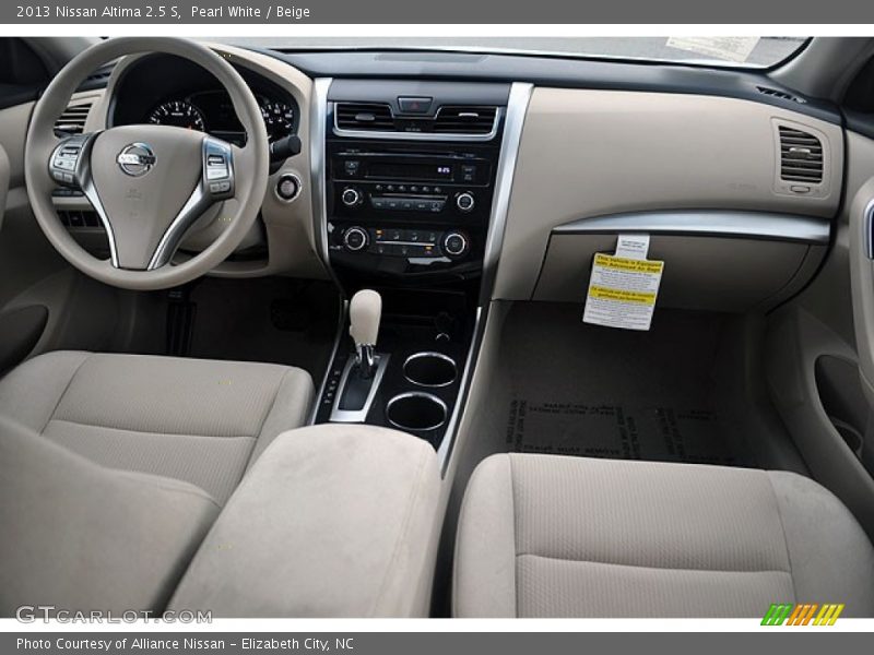 Pearl White / Beige 2013 Nissan Altima 2.5 S
