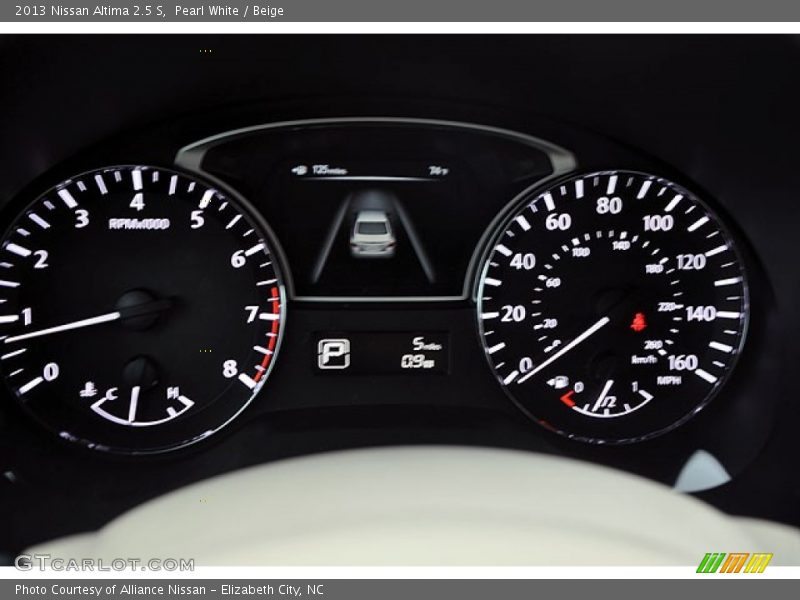 Pearl White / Beige 2013 Nissan Altima 2.5 S