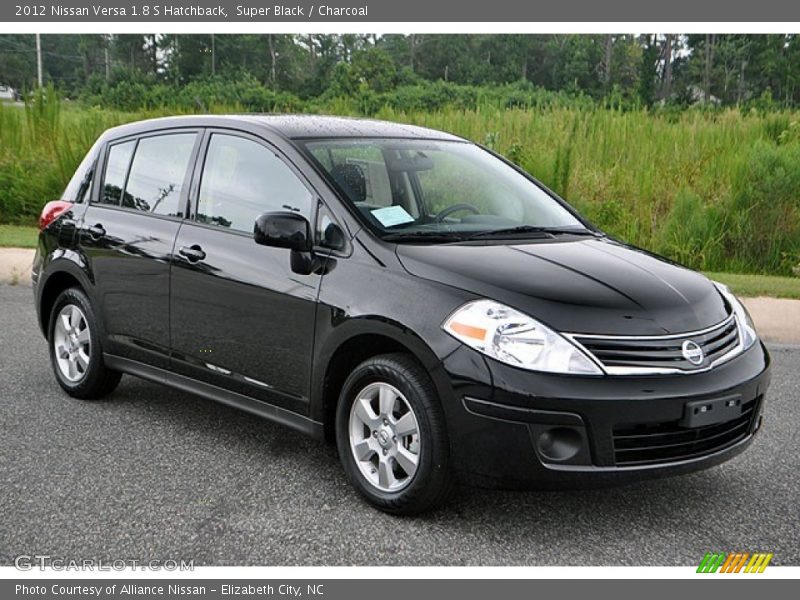 Super Black / Charcoal 2012 Nissan Versa 1.8 S Hatchback