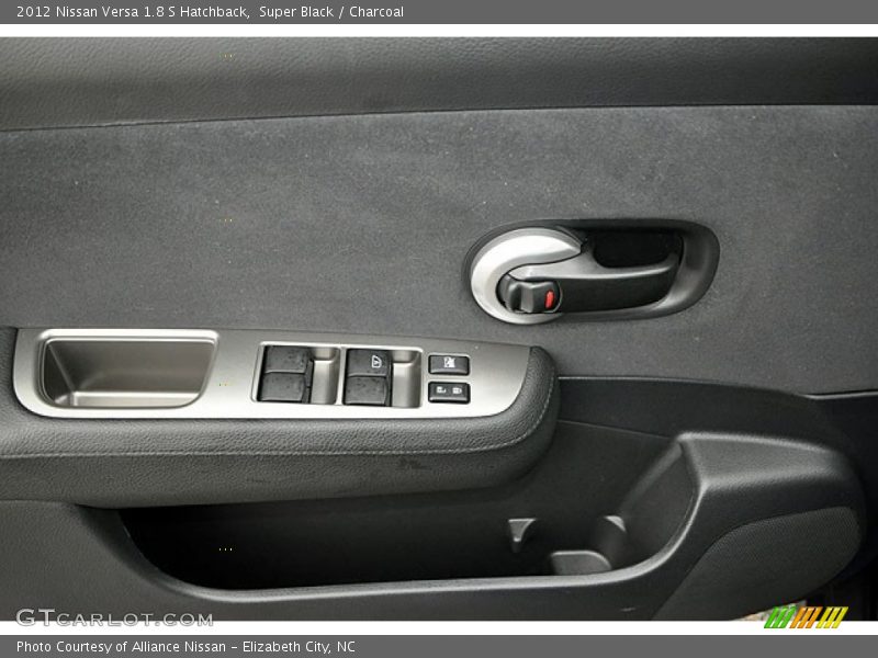 Super Black / Charcoal 2012 Nissan Versa 1.8 S Hatchback