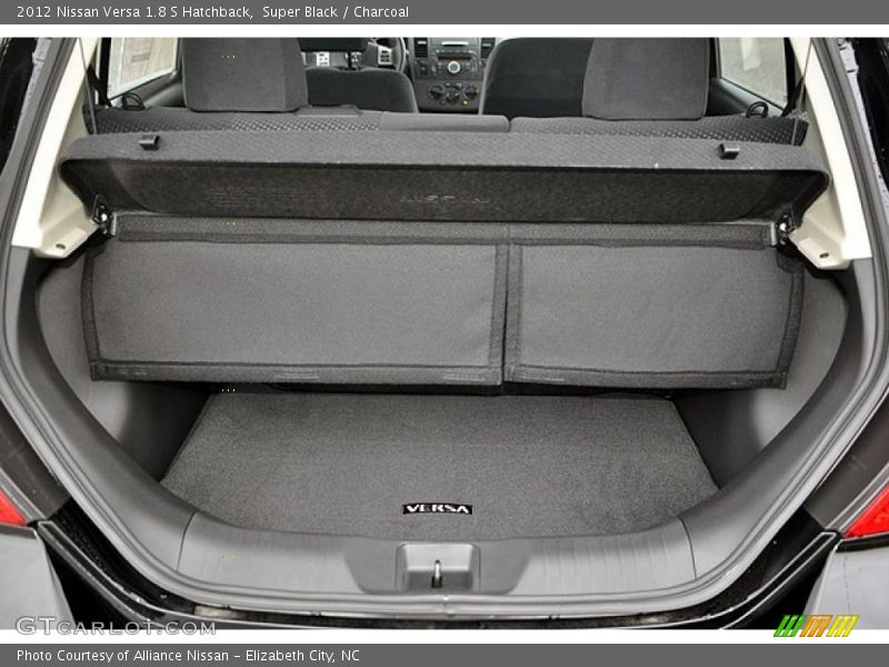 Super Black / Charcoal 2012 Nissan Versa 1.8 S Hatchback