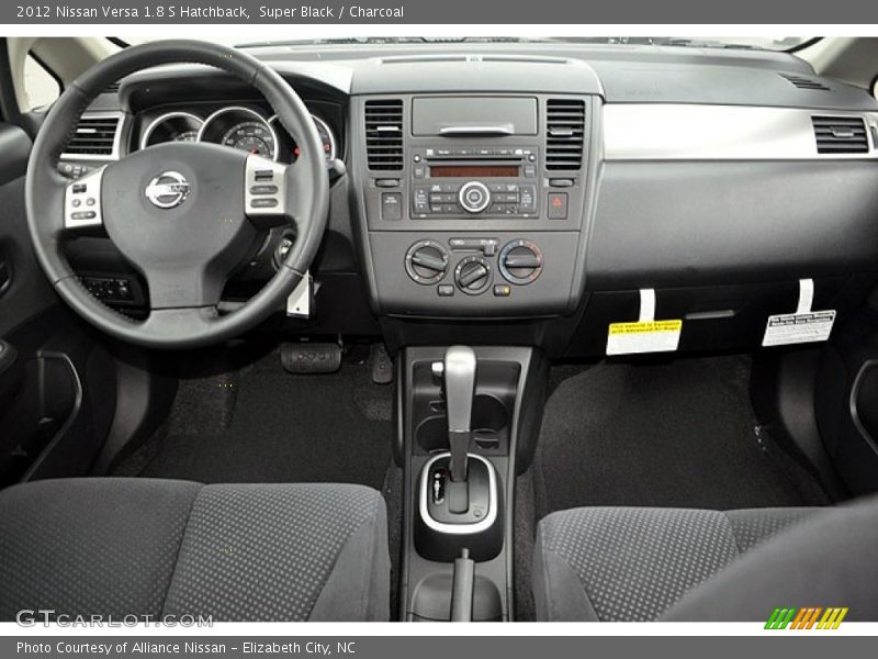 Super Black / Charcoal 2012 Nissan Versa 1.8 S Hatchback