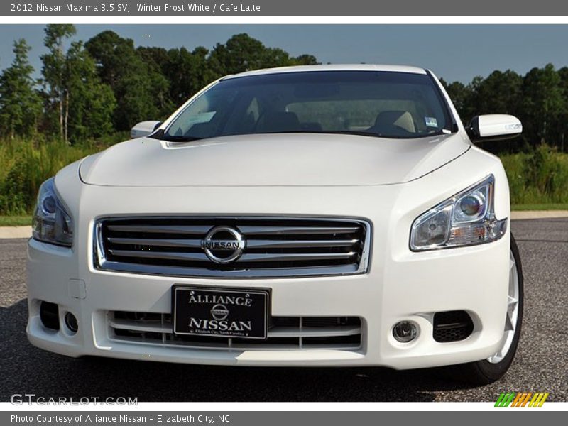 Winter Frost White / Cafe Latte 2012 Nissan Maxima 3.5 SV