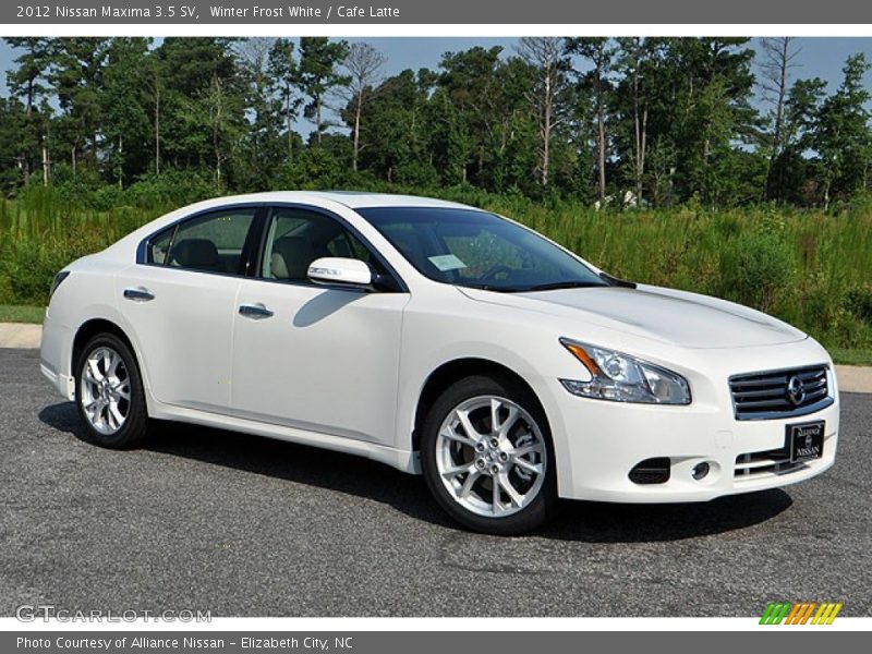 Winter Frost White / Cafe Latte 2012 Nissan Maxima 3.5 SV