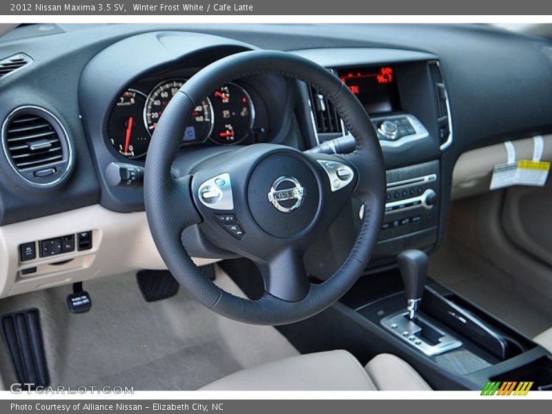 Winter Frost White / Cafe Latte 2012 Nissan Maxima 3.5 SV