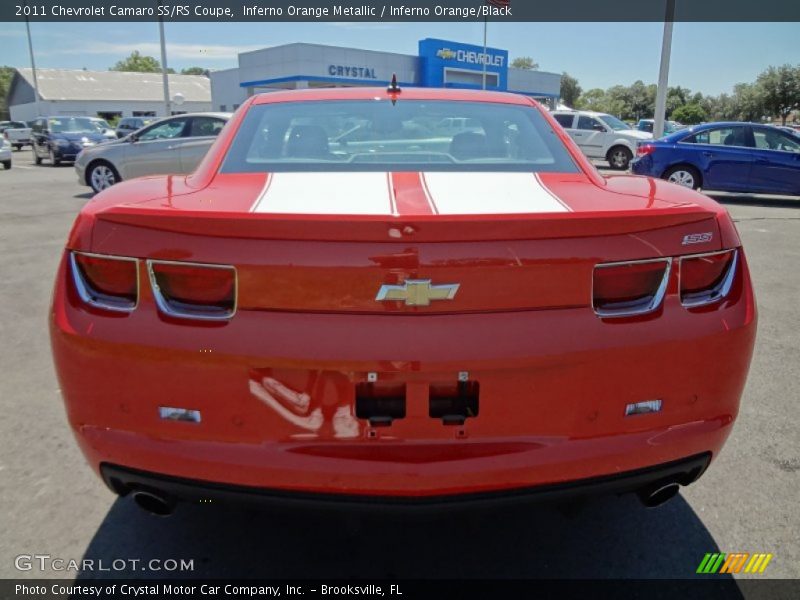 Inferno Orange Metallic / Inferno Orange/Black 2011 Chevrolet Camaro SS/RS Coupe