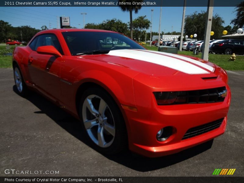 Inferno Orange Metallic / Inferno Orange/Black 2011 Chevrolet Camaro SS/RS Coupe
