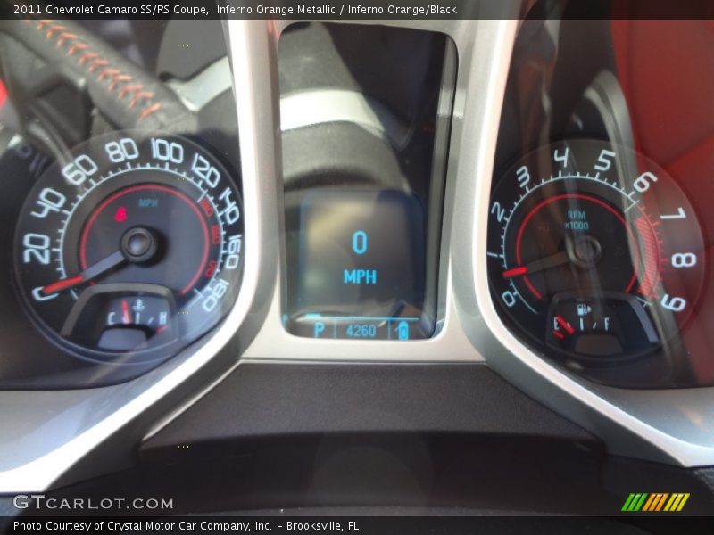 Inferno Orange Metallic / Inferno Orange/Black 2011 Chevrolet Camaro SS/RS Coupe