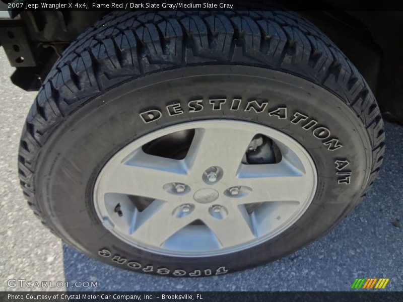 Flame Red / Dark Slate Gray/Medium Slate Gray 2007 Jeep Wrangler X 4x4